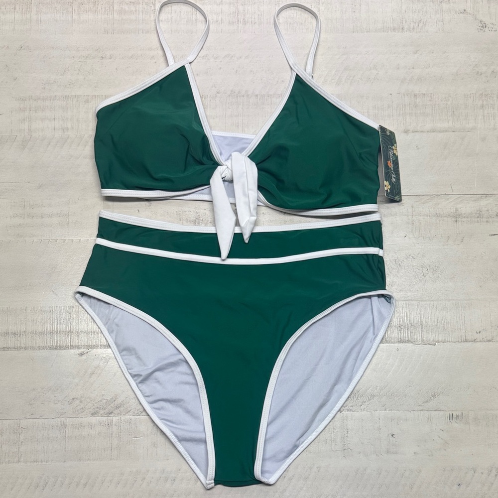 Blooming jelly Women's High Waisted Tie Knot Bikini Set